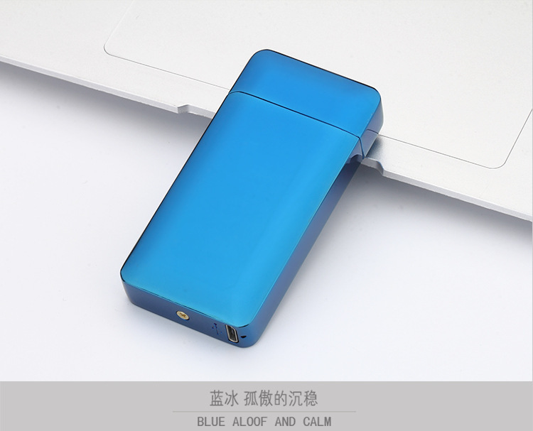 JL903光电感应充电打火机usb双电弧脉冲打火机锌合金防风点烟器详情16