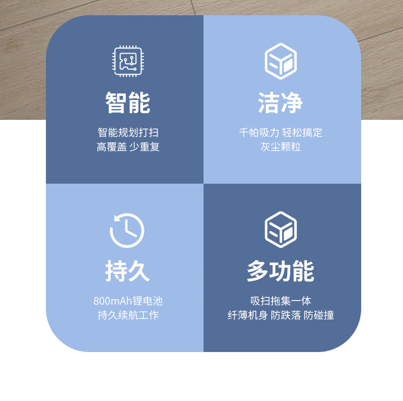 Wholesale of small household sweeping, sweeping and mopping all-in-one machines, mini sweeping robots, intelligent and fully automatic pic 4