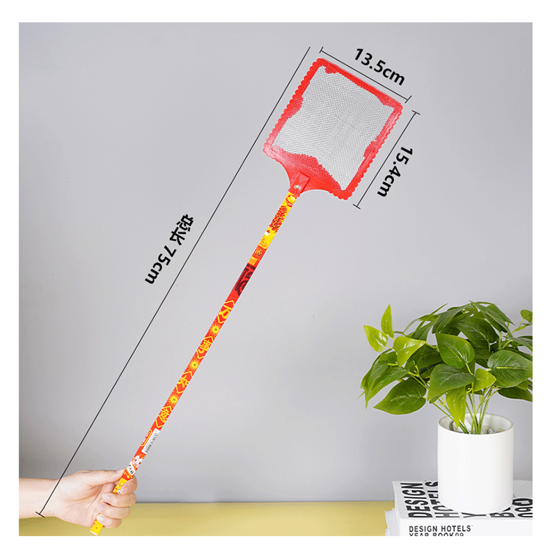 大钢网苍蝇拍子厂家批发 长柄竹竿耐用一元两元店地摊跑江湖货源详情8