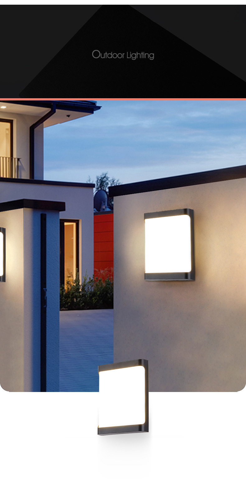 Wall lamps, outdoor courtyard garden fence decorative lights, corridor passageways, home balcony LED waterproof lights, cross-border special supply pic 3