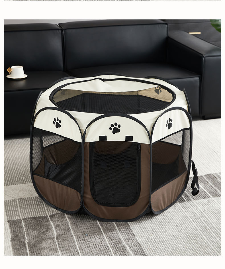 宠物八角笼可折叠狗笼防水牛津布宠物帐篷可拆洗耐抓狗狗猫咪产房详情14
