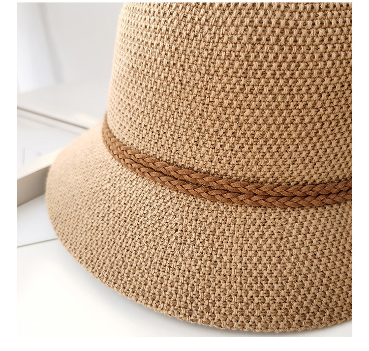 麻花装饰透气渔夫帽子女春夏天百搭遮阳盆帽日系休闲旅游圆顶礼帽详情24