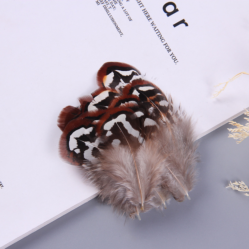 厂家批发珍珠鸡毛彩色羽毛 服装DIY手工工艺品饰品耳环材料野鸡毛详情26