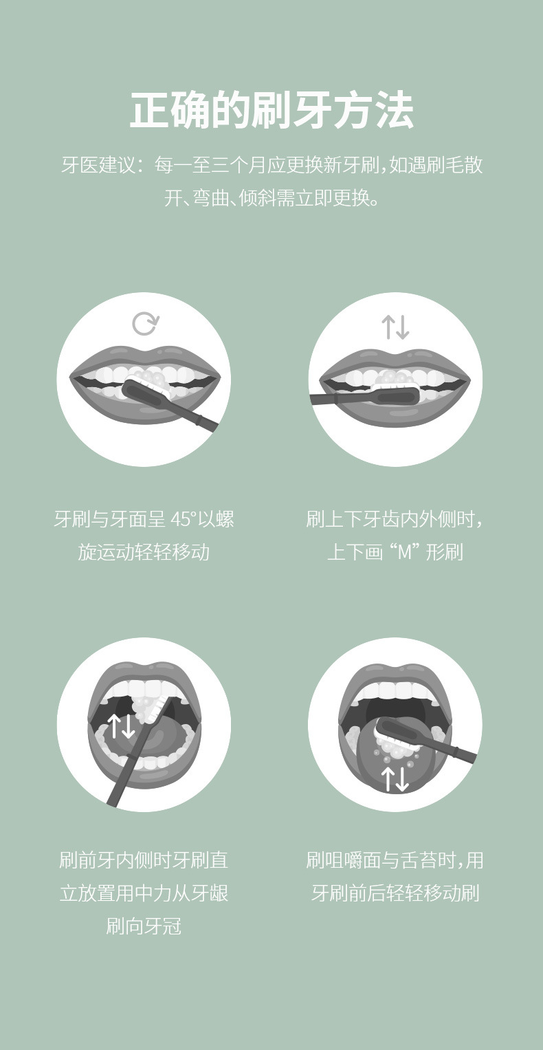 FaSoLa household soft-bristled ultra-fine toothbrush, fresh Japanese and Korean style adult couple family set, 5-piece set pic 10