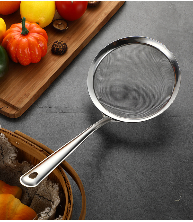 Stainless steel mesh strainer, household soy milk and juice filter, oil strainer, mesh sieve, deep-frying hot pot spoon, noodle scooping spoon pic 9