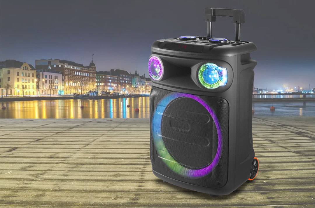 The RX-1538B high-power 15-inch trolley Bluetooth speaker is a high-volume basket speaker for outdoor parties and gatherings pic 10