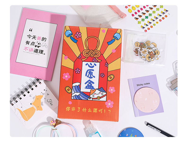 Original popular online celebrity girl heart blind box stationery learning gift package Random surprise lucky box set pic 6