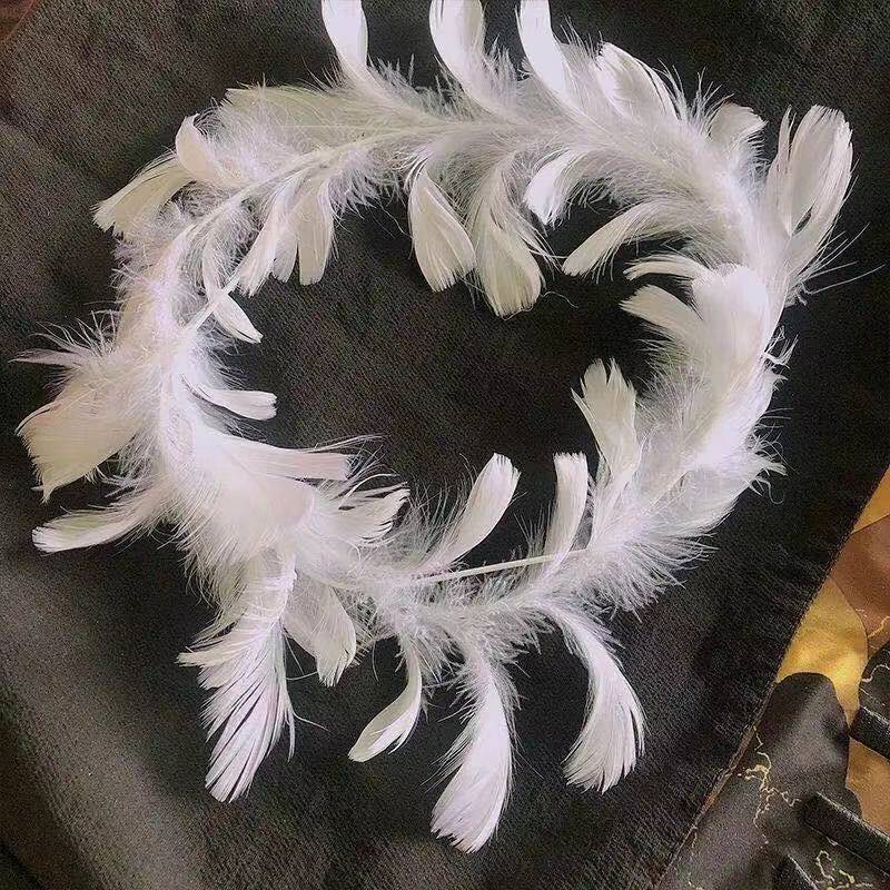 DIY feather cake decoration plugin with luminous colorful feather wreath, versatile fairy feather wreath pic 15