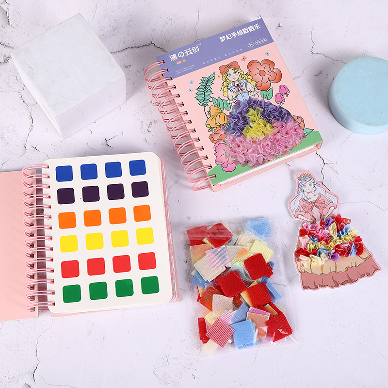 梦幻手绘戳戳乐公主换装diy手绘戳戳乐儿童手工粘贴画益智玩具详情3