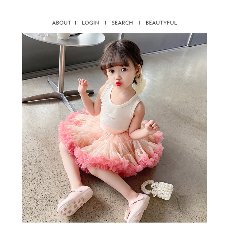 2024新款tutu裙半身裙儿童蓬蓬裙凸凸裙二代加蓬款女孩蛋糕裙子详情20