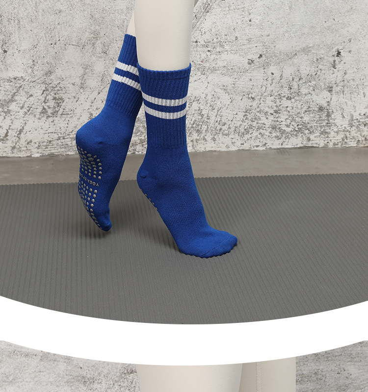 瑜伽袜子女专业普拉提袜健身运动袜防滑地板袜全棉透气中筒袜批发详情39