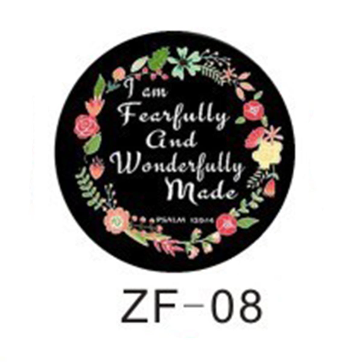 时光宝石水晶玻璃花环励志系列亚马逊diy饰品配件英文图案徽章详情13