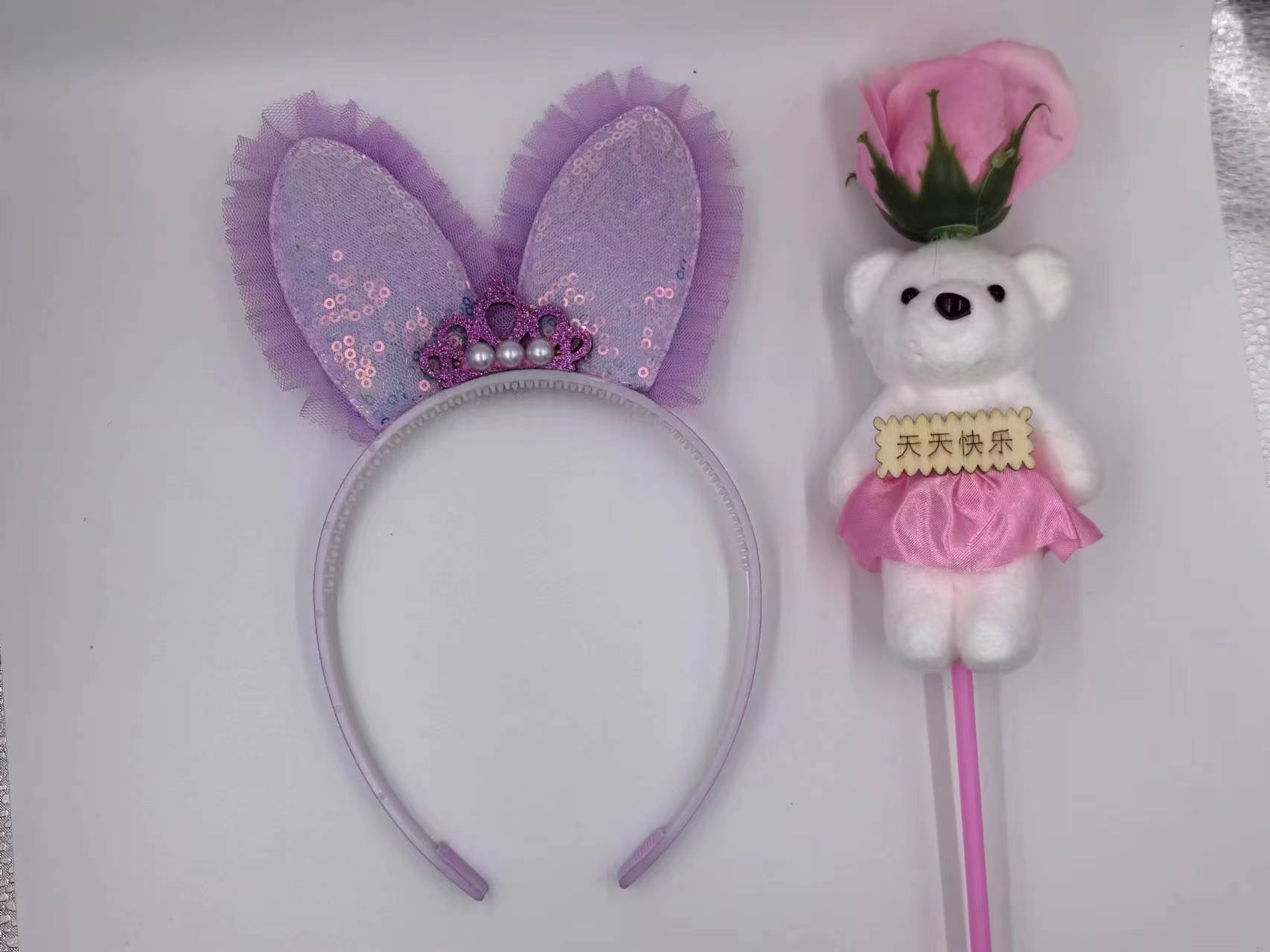 可爱大钻石结带七彩灯接口发箍详情14