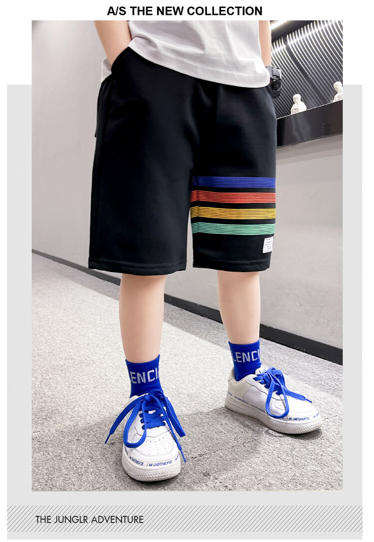 The 2022 new summer loose and stylish cotton capri shorts for boys are a trend of casual summer pants for middle-aged children pic 45