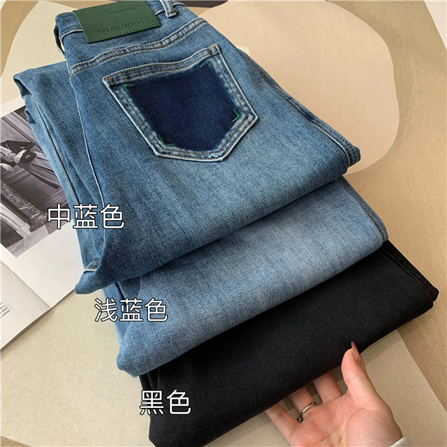 Treasure pants: Slimming, versatile, drape black straight-leg jeans for petite women, high-waisted wide-leg pants pic 4