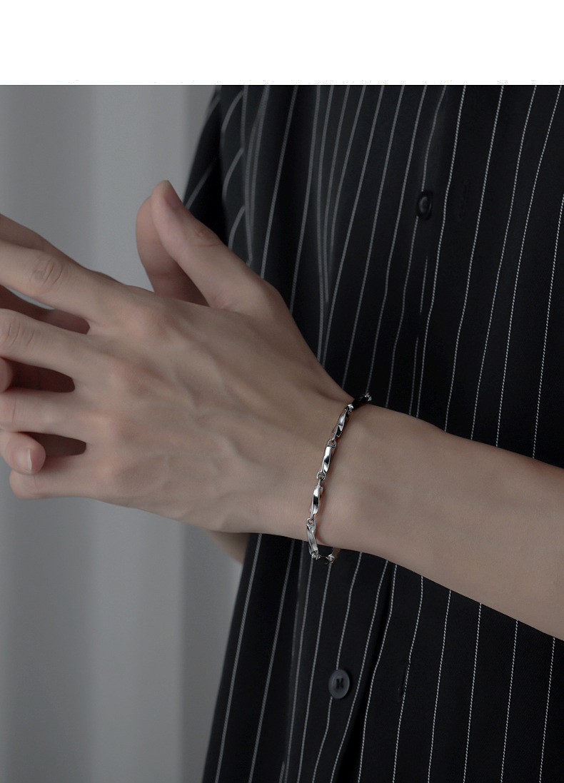 莫比乌斯手链男钛钢不掉色小众百搭高级感简约新款手饰女配饰饰品详情7