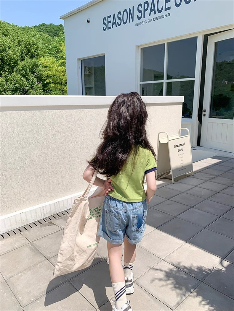 女童夏款短袖T恤女宝宝莫代尔印花卡通童装儿童圆领薄款面膜上衣详情10