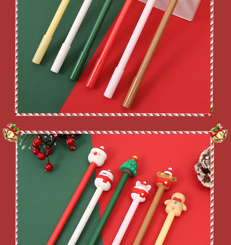 Zongfan Stationery Pen Christmas Festival-shaped pen Cute Cartoon student exam black gel pen factory direct sales pic 13