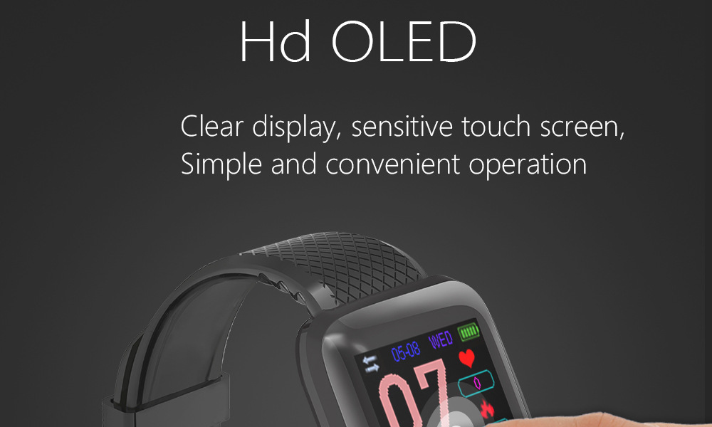 116plus Color Screen smart sports step count, heart rate, blood pressure, call information reminder function, wristband, cross-border gift pic 19