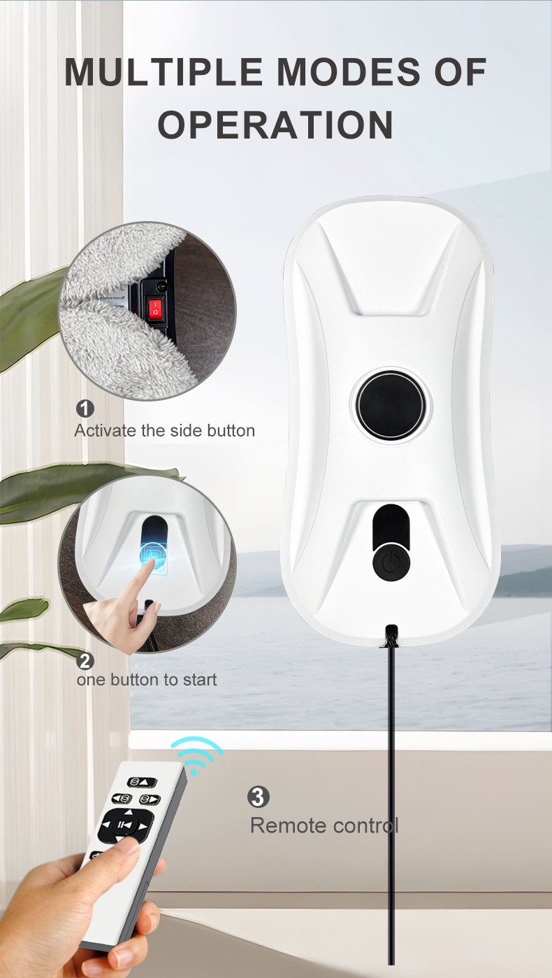 【双边喷水】跨境新款擦窗机器人clean robot家用智能双水擦窗机全自动擦玻璃详情6
