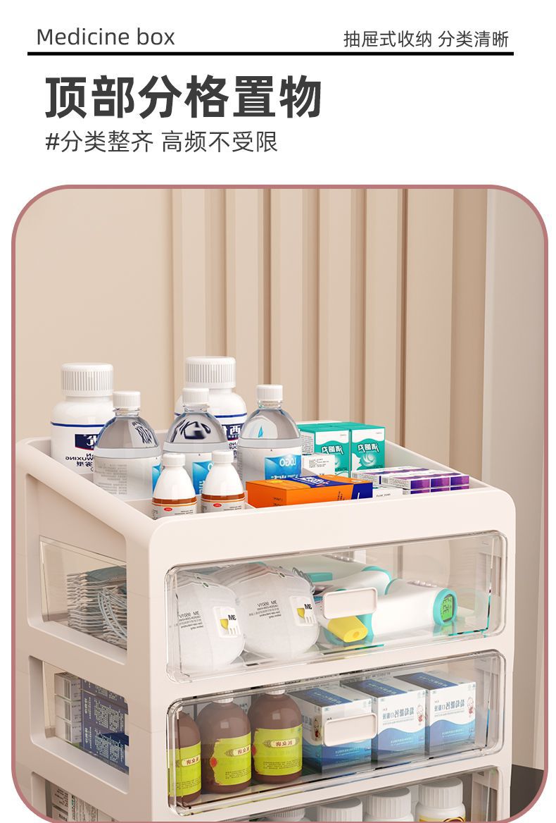 Large-sized medicine box, family-sized large-capacity medicine box, household medicine storage box, multi-layer extra-large classified medicine box pic 7