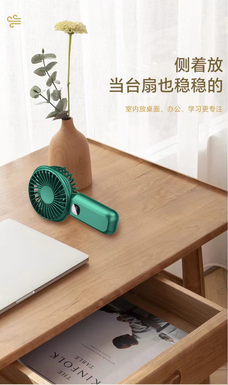 跨境新款手持小风扇礼品折叠挂脖式usb便携迷你桌面小电风扇批发详情30