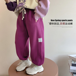 女童春装牛仔裤春秋款儿童春季喇叭裤2024新款女宝宝春款休闲裤子详情2