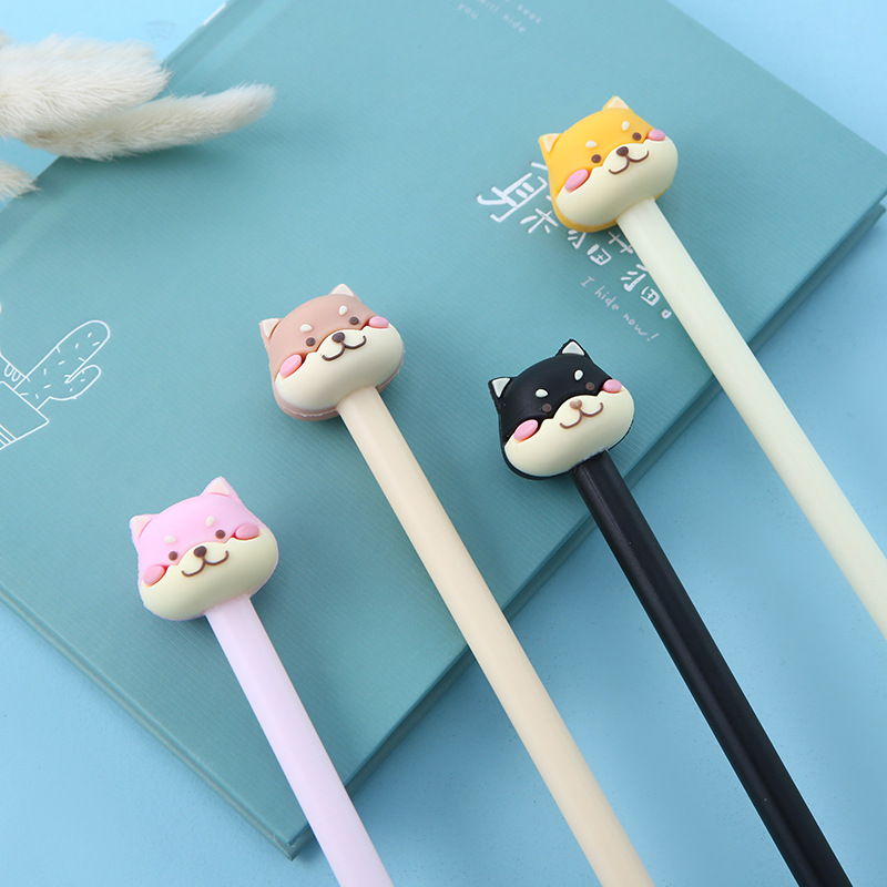 Korean version 2099 cartoon animal party signature pen Stationery store Puppy silicone gel pen high appearance level manufacturer pic 3