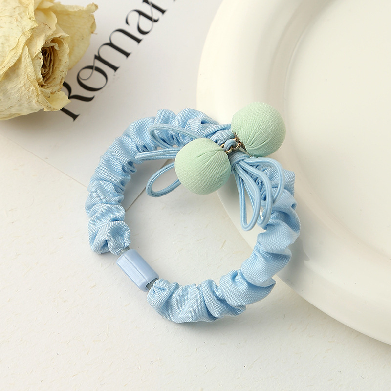 Sweet cream-style small intestine circle, ins style, high-elasticity and durable leather band hair tie, updo hair, ponytail hair tie wholesale pic 4