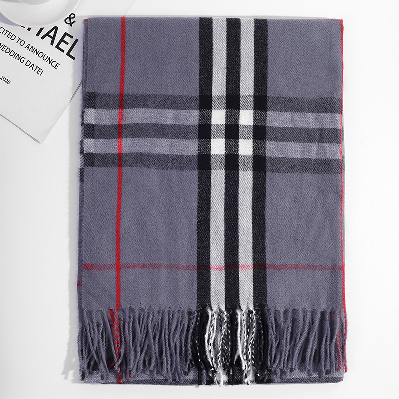 250g冬季经典巴巴格围巾男女百搭加厚保暖围脖仿羊绒流苏披肩外贸详情27