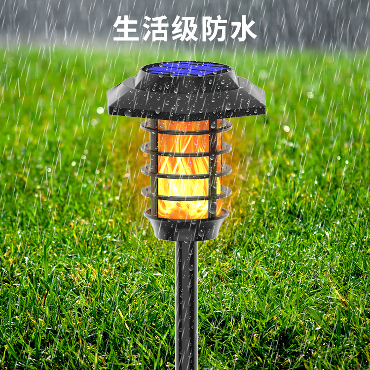 New solar flame lamp, courtyard outdoor waterproof landscape lighting torch lamp, garden lawn lamp pic 6