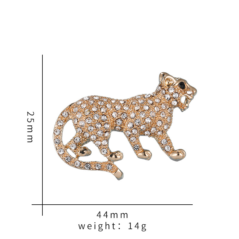 欧美时尚复古老虎胸针生肖虎年纪念镶钻合金别针男女通用装饰胸花详情18