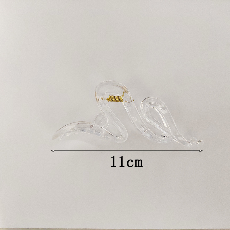 热门发夹各样式透明抓夹大号流行发卡创意 DIY百搭发饰鲨鱼夹批发详情12