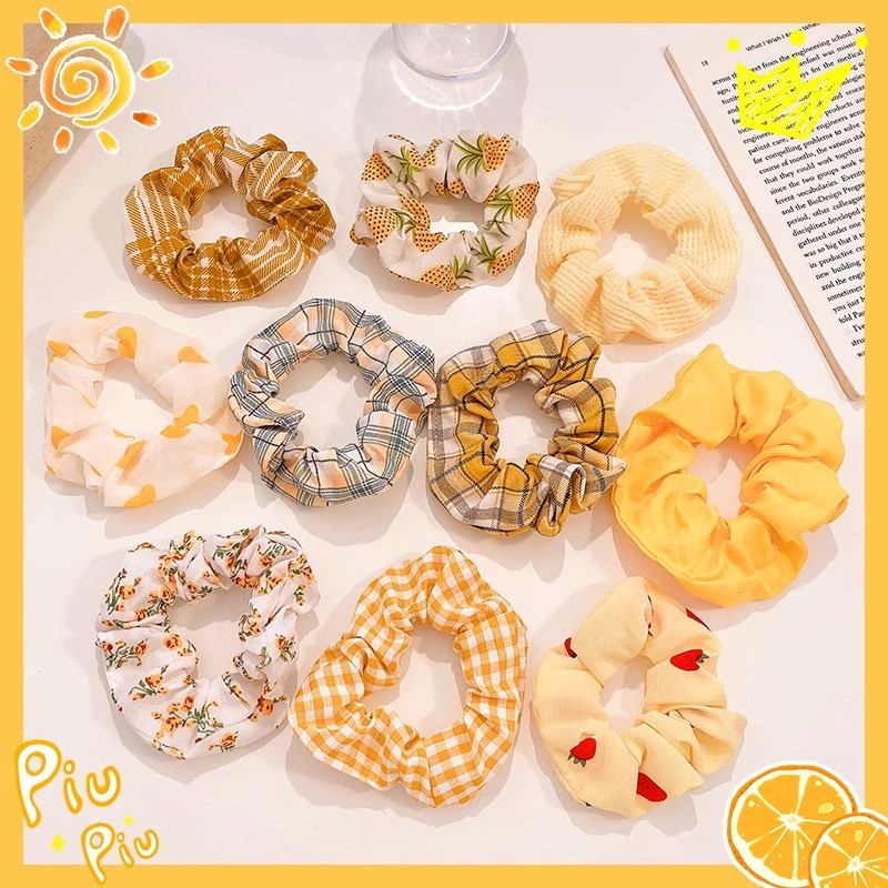 韩系大肠圈毛线发圈ins复古简约百搭布艺发绳肥肠头绳女发饰批发详情17