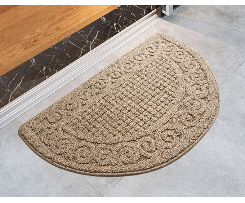 Wholesale of retro polypropylene semi-circular floor MATS, door MATS, living room carpets, bathroom and bathroom anti-slip floor MATS pic 10