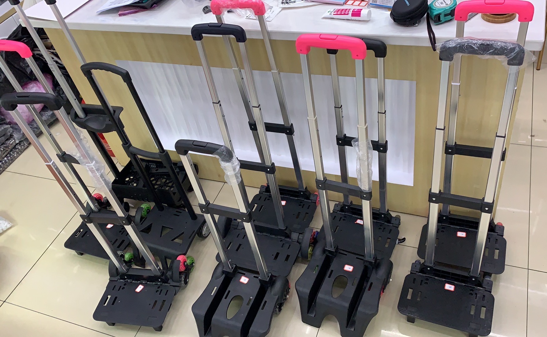 Student backpack pull rod, aluminum alloy, telescopic and detachable, stair climbing shopping bag, suitcase pull rod, luggage pull rod pic 6