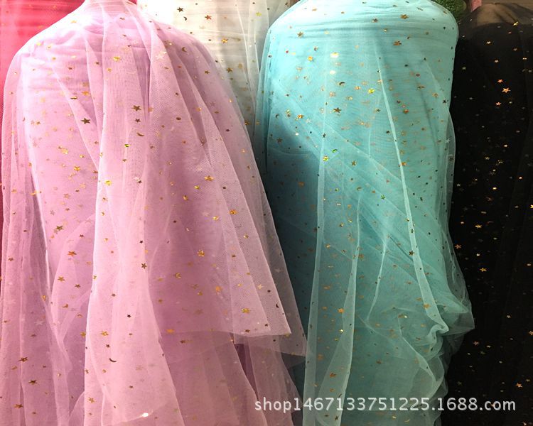 Polyester mesh fabric for clothing, accessories, background shooting, wedding toys, headwear, hair accessories, evening gowns, sequined mesh fabric pic 5