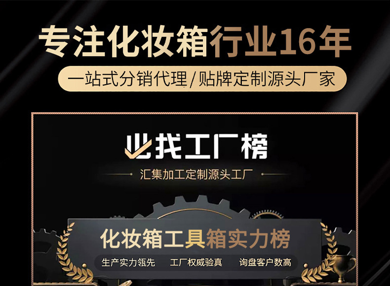 Professional makeup artist, multi-layer aluminum alloy tattoo and nail art box, makeup box, portable hand-held makeup box, toolbox customization pic 1