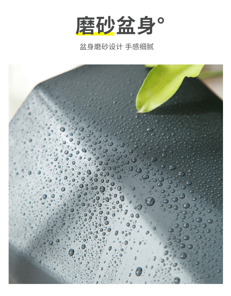 花盆树脂菱形欧式简约花盆客厅办公室大绿植天堂鸟加厚多边形花盆详情9