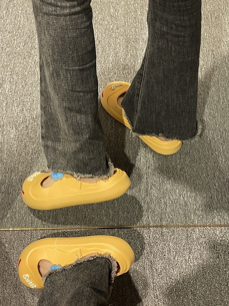 开口笑半包半拖鞋女士2023夏季新款时尚百搭可爱学生厚底凉拖鞋女详情17