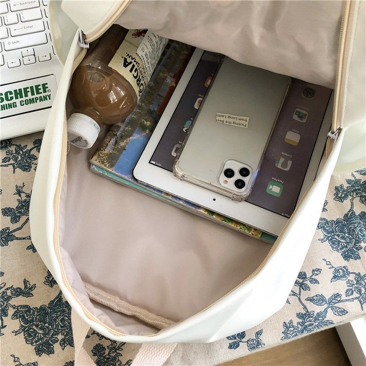 Japanese-style ins campus school style, fresh and cute, cute cow with earbuds, soft girl schoolbag, funny student backpack pic 99