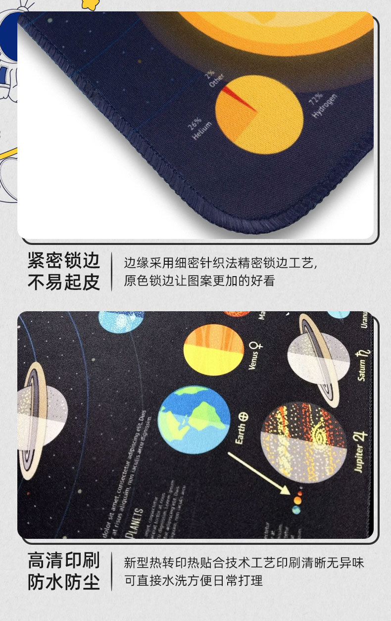 星球鼠标垫厂家星空 太阳系定 制个性桌垫游戏跨境电商EABY亚马逊详情19