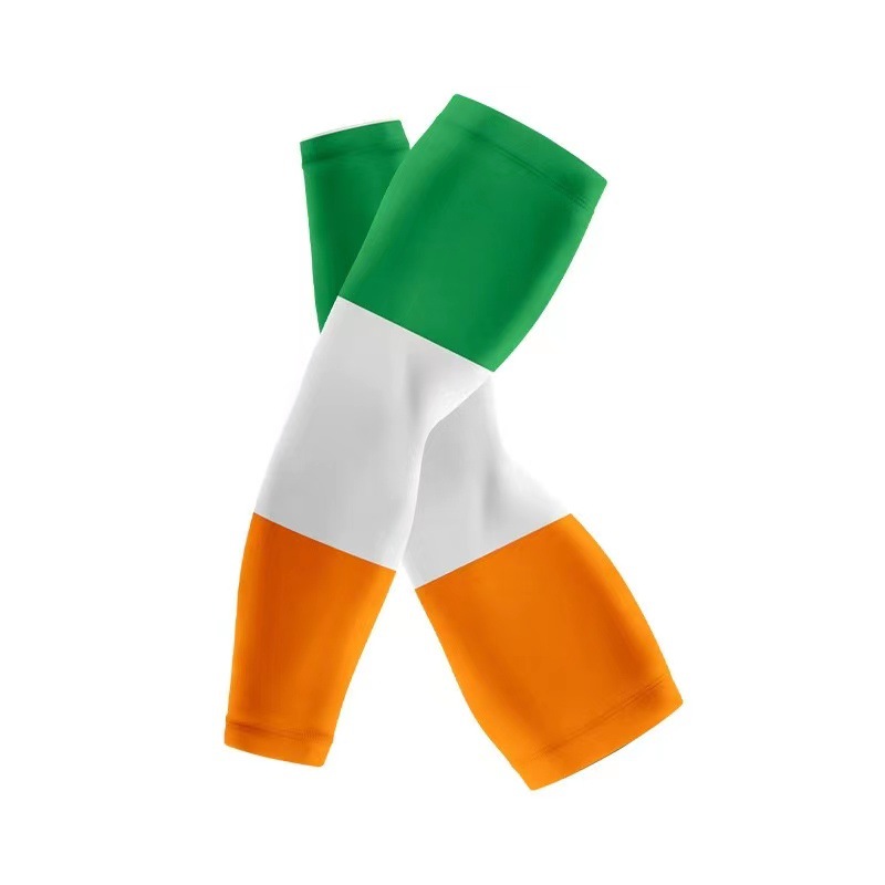 亚马逊热销冰丝旗帜冰袖世界杯足球防晒袖套户外运动遮阳护臂批发详情16