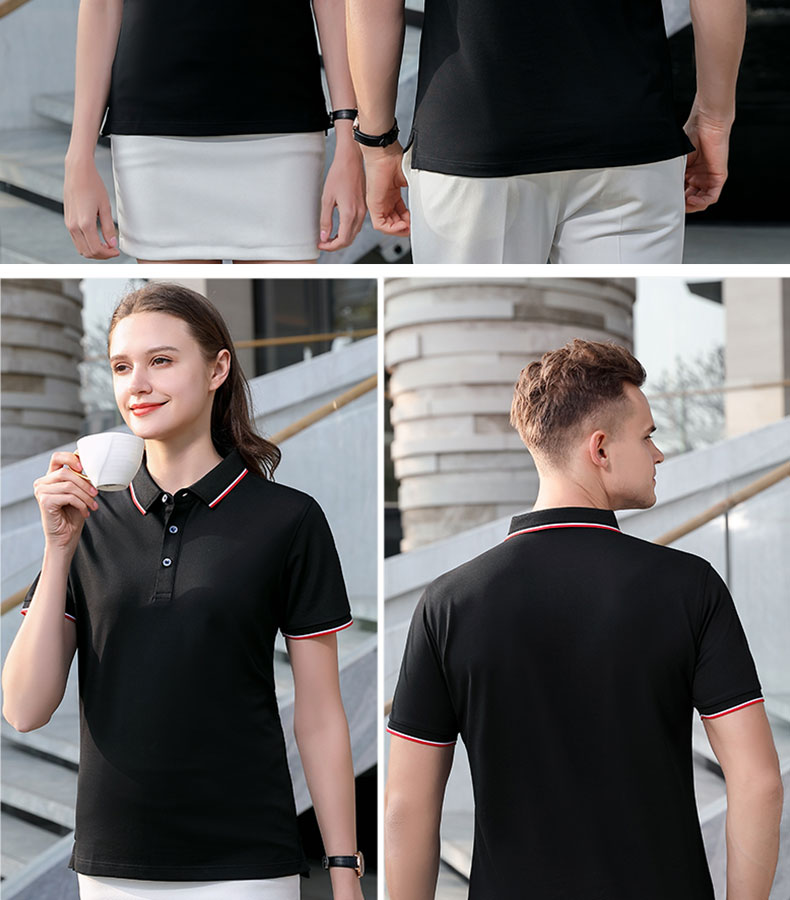 Ropa de trabajo estampado con solapa polo corporativo camisa de trabajo manga corta camiseta de equipo camiseta publicitaria estampado LOGO bordado pic 17