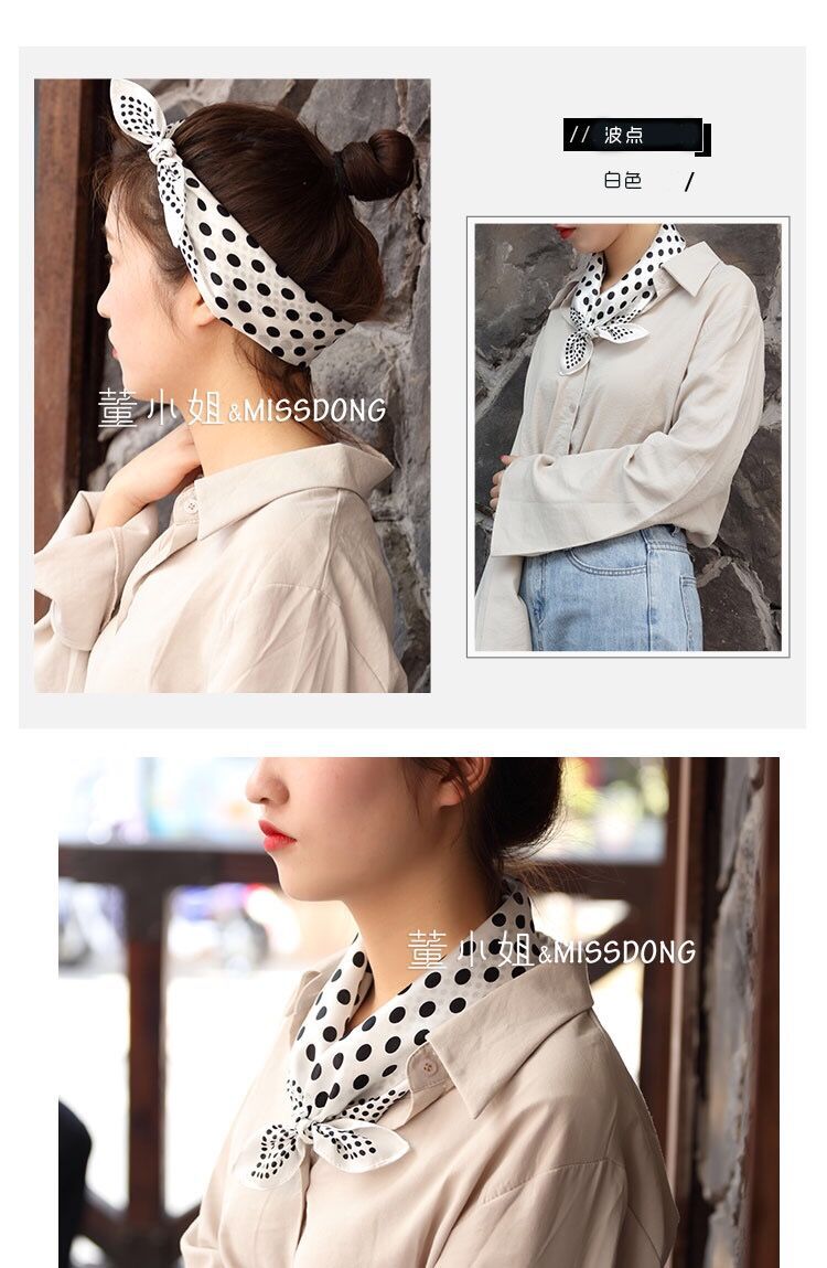 Wholesale silk scarves for overseas gifts and return gifts, cross-border silk autumn and winter decorative plain crepe satin 53cm floral neckerchiefs, small square scarves pic 81