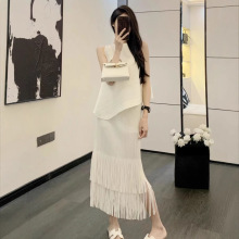A new Chinese-style, retro, slit, mid-length, elegant and stylish dress for summer women with a modified version of the national trend pic 8