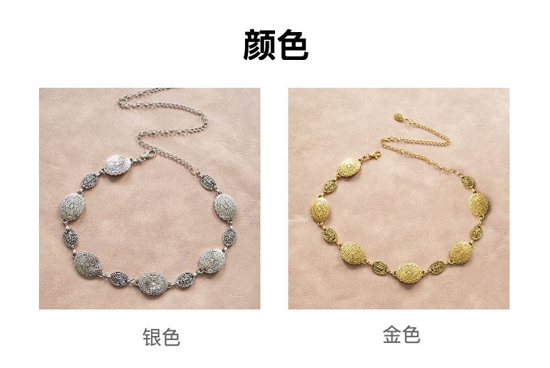 新款欧美金属腰链女款高级感小香西部风身体裤链链条身体链民族风详情2