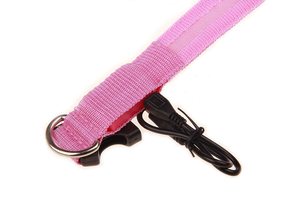 LED dog luminous collar, night-luminous pet collar strap, can be sent in one piece. Wire mesh collar strap, insulating sheet pic 2