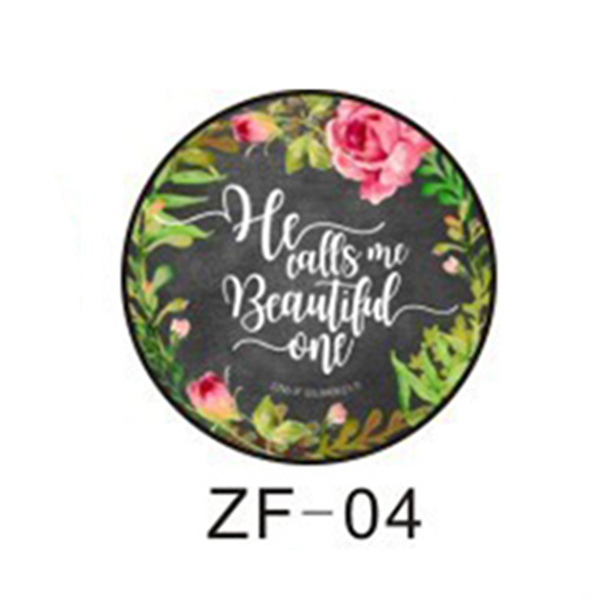 时光宝石水晶玻璃花环励志系列亚马逊diy饰品配件英文图案徽章详情9