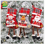 Christmas stocking series, Christmas stockings, dancing dolls, fences, Santa Claus, snowmen, gift stockings, candy stockings pic 29